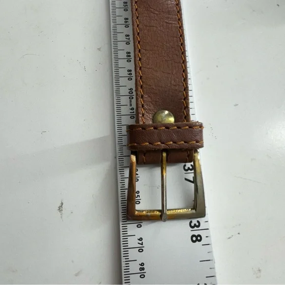 Boho Beaded Leather Belt Brown Multicolor Beads Hippie Tribal Festival Medium - Picture 5 of 7